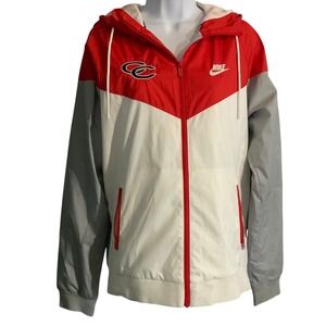 Nike Windbreaker Hooded‎ Red and Gray size Small